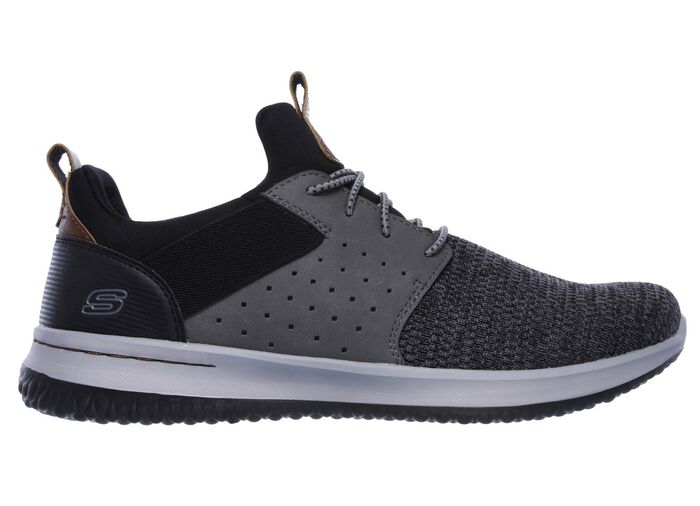 SKECHERS, leichte Herren-Slipper, mit elastischer Zierschn&uuml;rung 